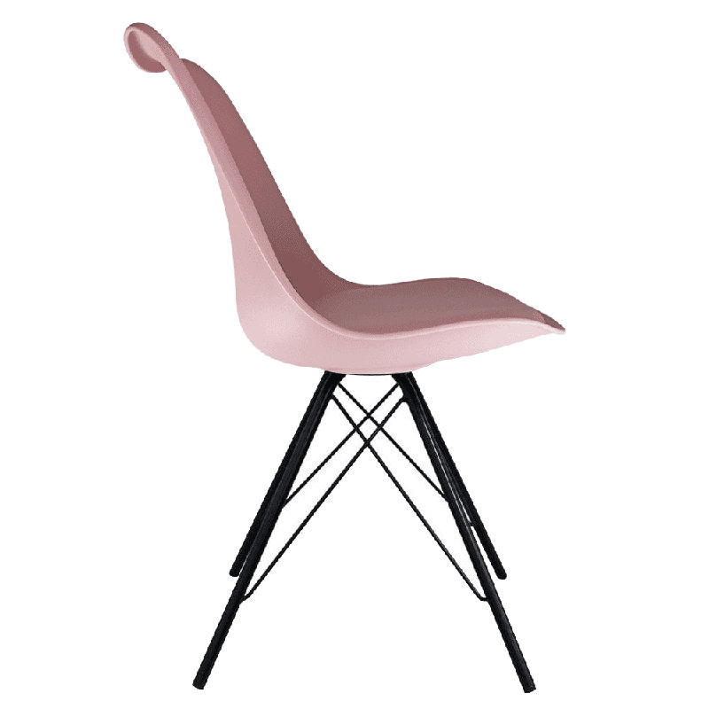 Aneta Plastic Side Chair, Dusty Pink