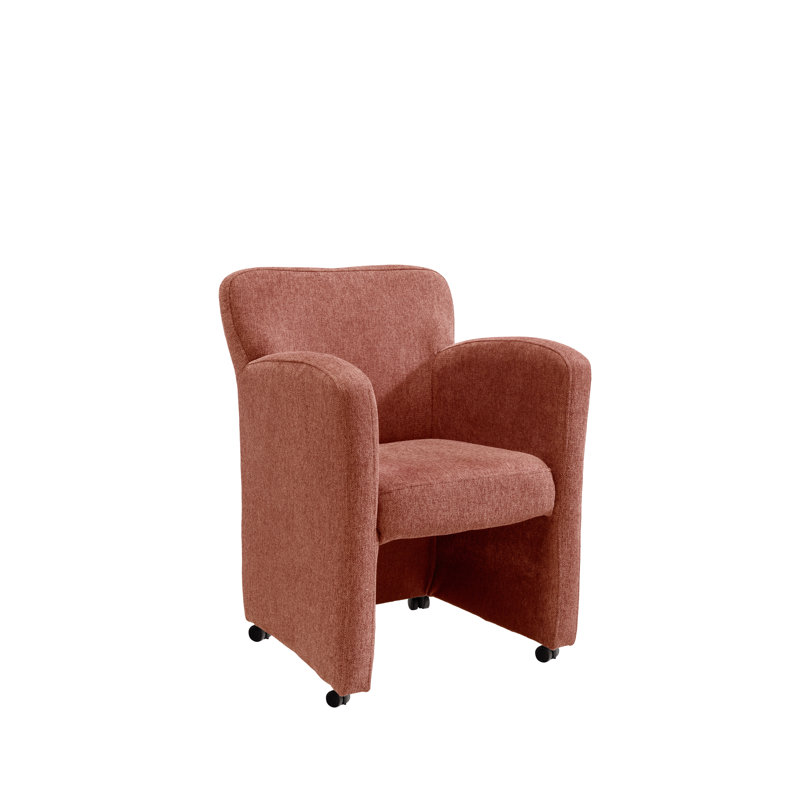 Ekaterine 49cm H Polyester Blend Upholstered Armchair, Coral