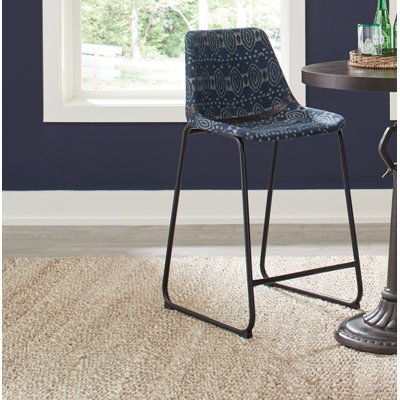 Senay Upholstered Counter Stool with Metal Frame