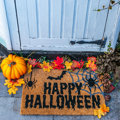Nicola Spring - Halloween Coir Door Mat - 60 x 40cm - Spider