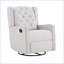 Fauteuils inclinables | Fauteuil inclinable et pivotant Milah | Polyester gris clair