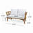 4-Pieces Acacia Wood Patio Furniture Set, Outdoor Furniture With Coffee Table, Patio Conversation Set Deep Seating With Soft Cushion, Porch Chairs For Backyard Porch Balcony