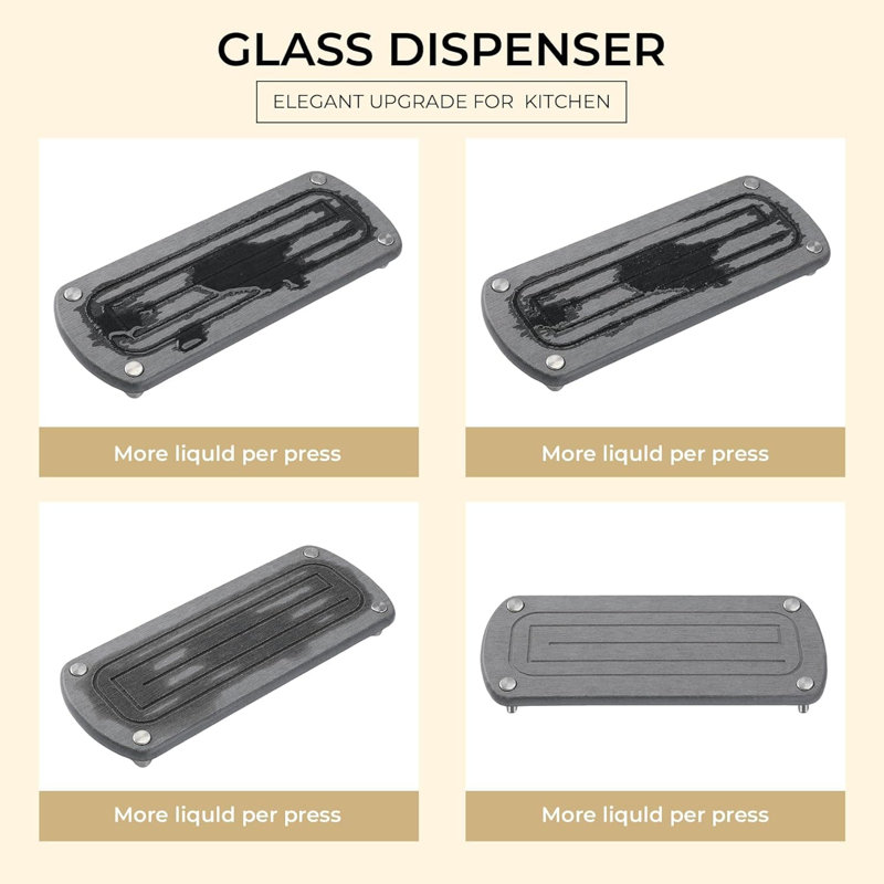 16oz Clear Glass Kitchen Soap Dispenser Set | Stainless Steel Pump, Dry Tray & Accessories | Labels, Silicone Pad & Dish Brush