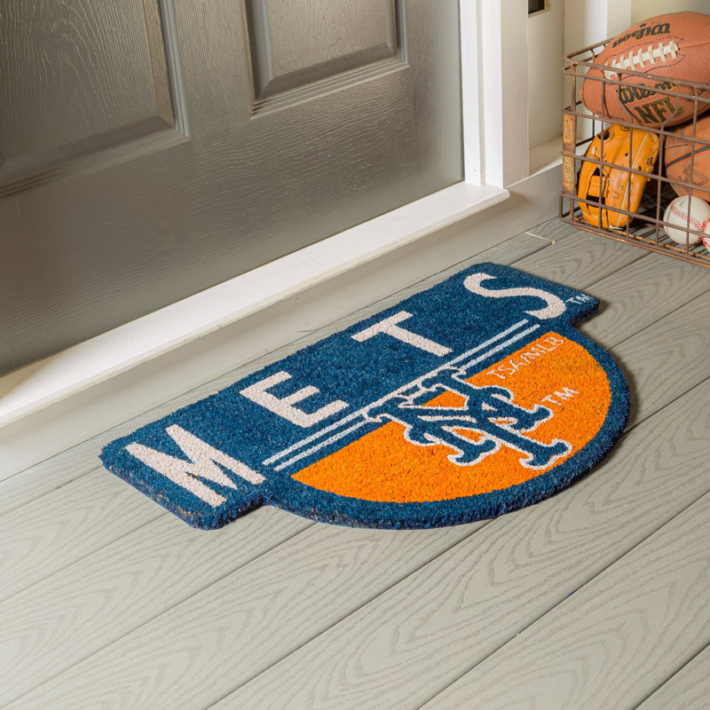 NFL Shaped Coir Outdoor Welcome Mat, Mets