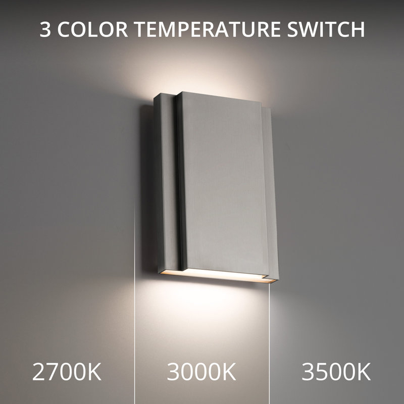 Layne 5.25" LED Wall Sconce 3-CCT 2700K-3000K-3500K, Brushed Nickel, 3000K