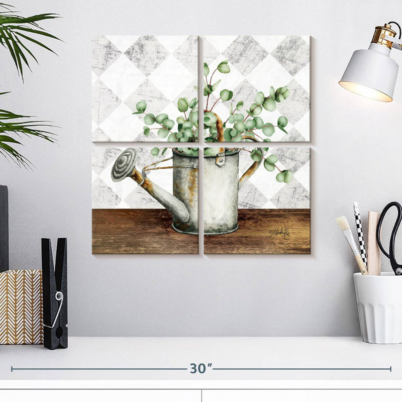 Arrosoir blanc Harnek Eucalyptus, H 18 po x l 18 po