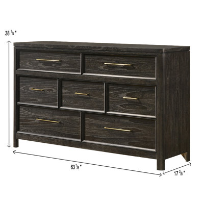 Commode contemporaine d'une pièce à sept tiroirs de rangement
