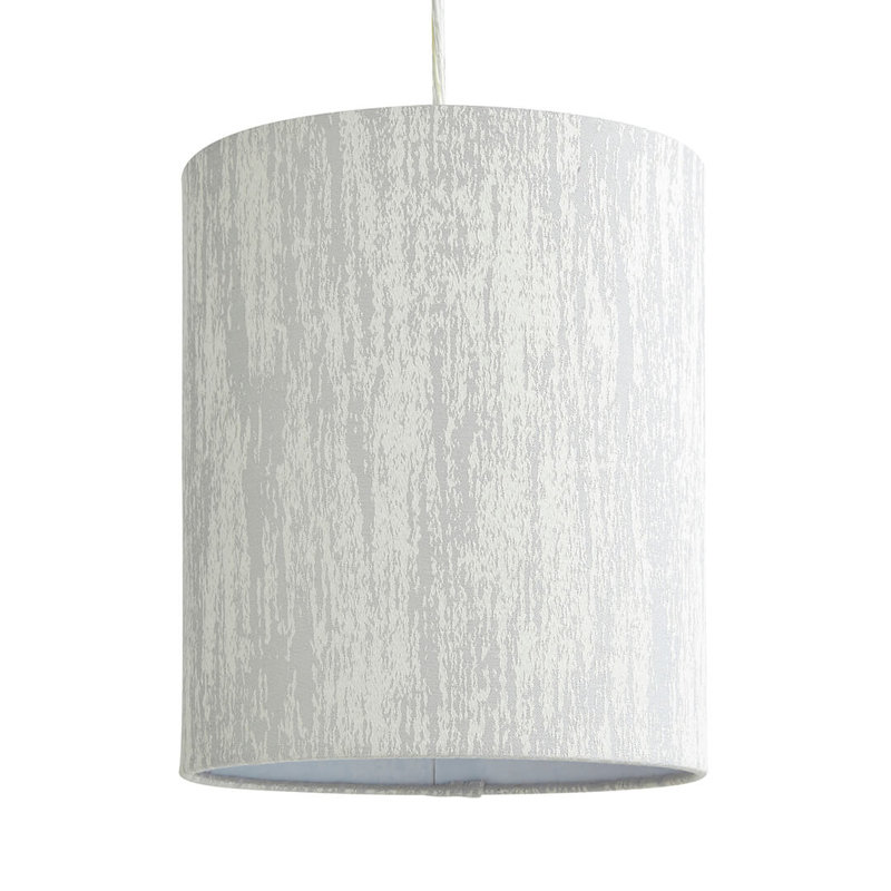 Drum Fabric Pendant Shade ( Screw On ), 25.5cmH x 22cmW x 22cmD, White