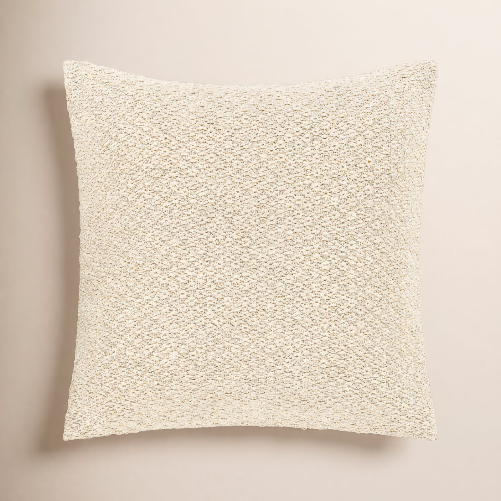 Hemlen Textured Wool Throw Pillow, Polyester/Polyfill