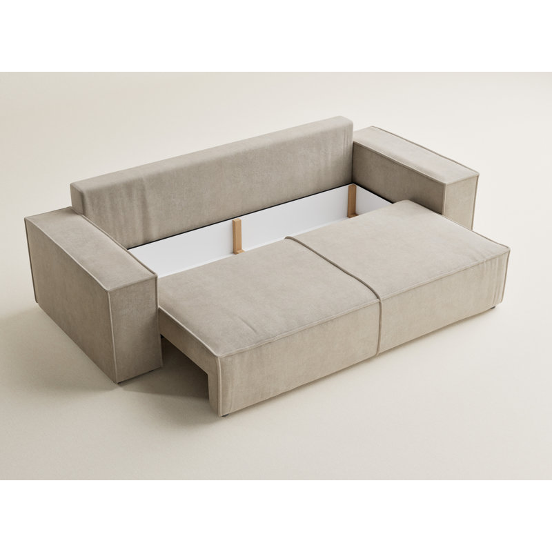 3 Seater Reclining Sofa, Light Beige