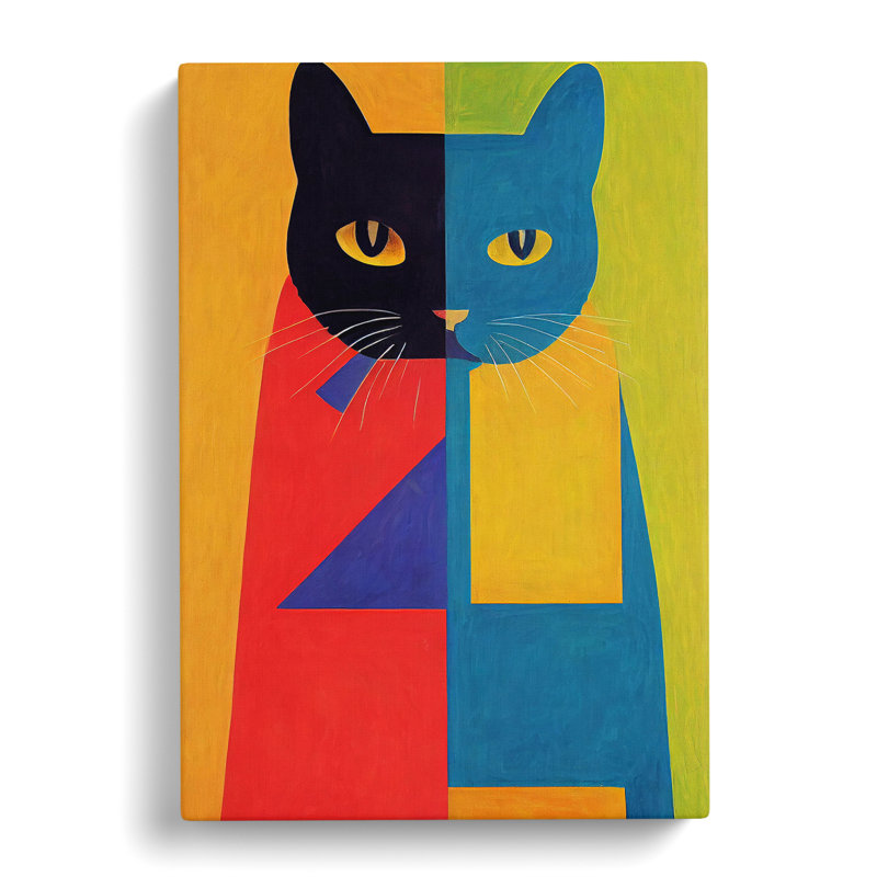 Cat In Abstract No.1 - Wrapped Canvas