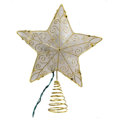 Étoile lumineuse à réflecteur doré Kurt Adler à 10 lumières, 21,6 cm (8,5 po)