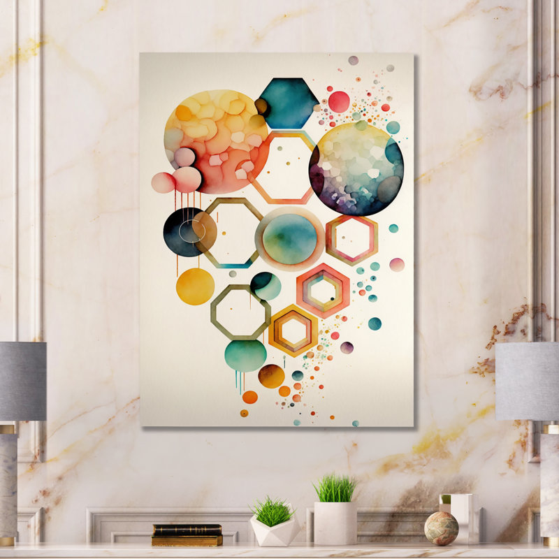 Demeco Modern Abstract Wall Decor on Metal, 32" H x 16" W x 1" D
