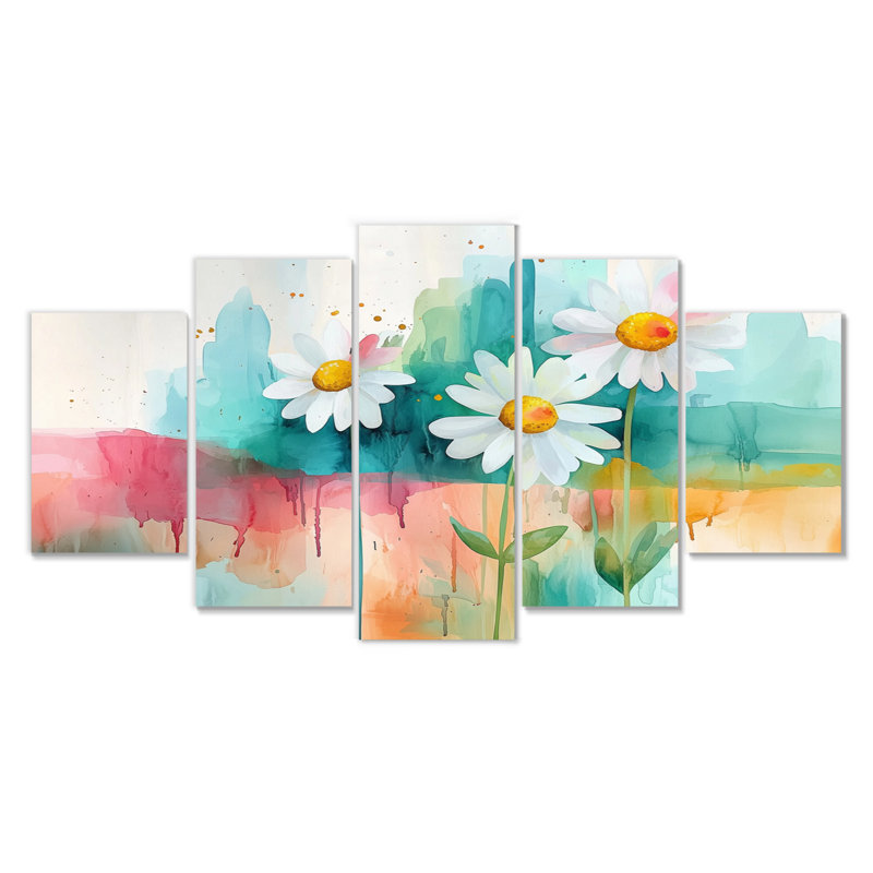 Minimalisme marguerites fleur dans le désert Blossom III - marguerites décoration murale - Art mural traditionnel