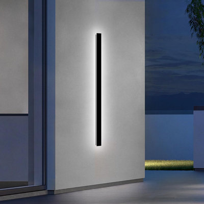 Black LED Waterproof Exterior Wall Lights Dimmable Modern Outdoor Wall Lights for Garage Front Door