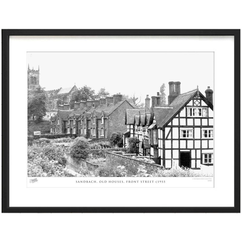 Sandbach, Old Houses, Front Street C1955 - Single Picture Frame Print, 45cm H x 60cm W x 2.3cm D
