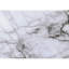 Table contemporaine 3 pièces avec stratifié en marbre blanc et cadre en métal