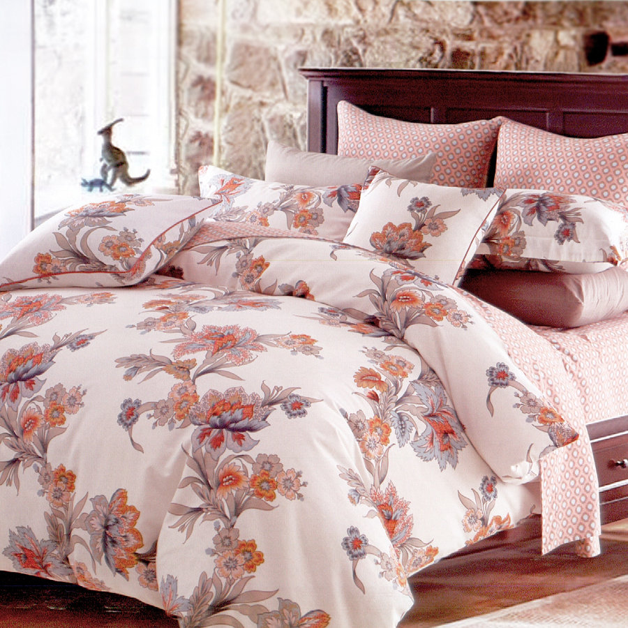 Modern & Contemporary Cotton Floral Duvet Cover Set Dolce Mela 