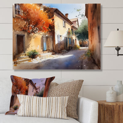 Jaegar, village méditerranéen, rue III, sur toile