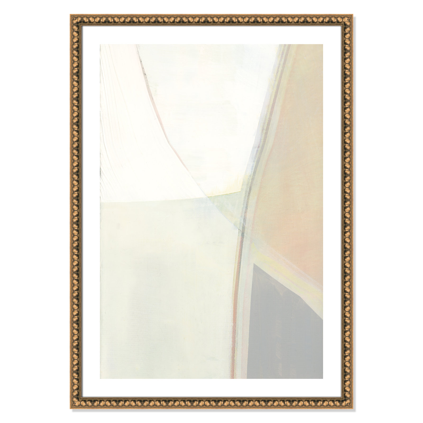 In Neutral II - Painting Print, Gold Bead Framed Paper, 41.5" H x 29.5" W x 1.13" D