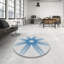 Tapis de zone bleue à motifs-1596164540