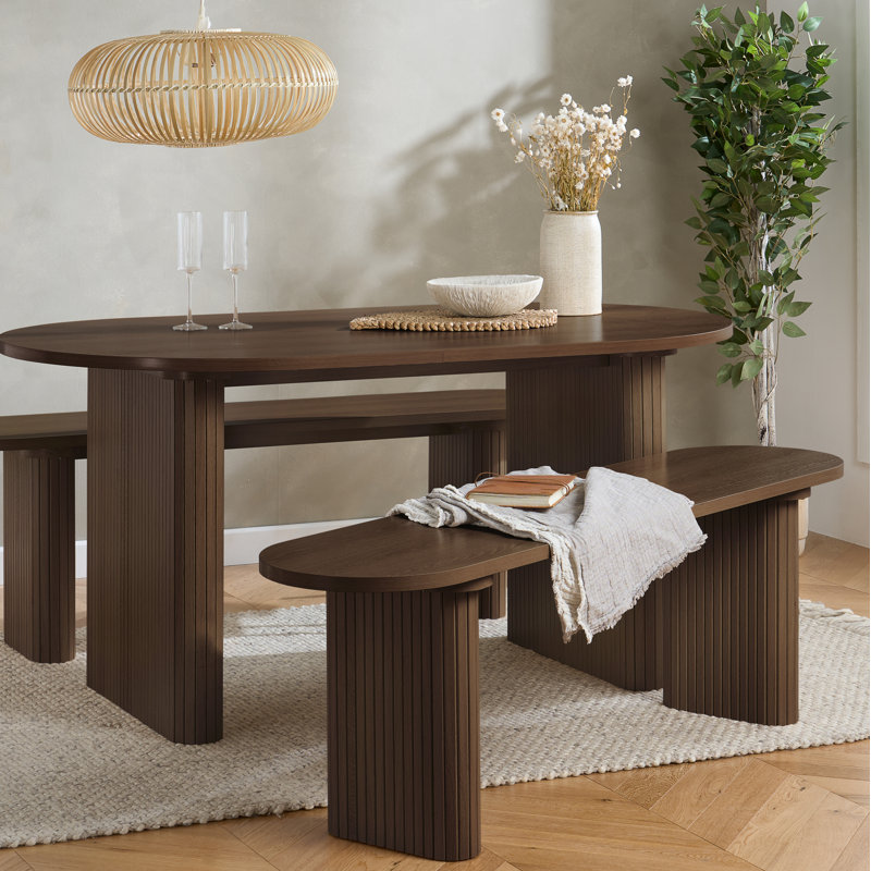 Achante Dining Set, Dark Brown