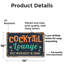 Enseigne de fantaisie en aluminium 10 po x 14 po Cocktail Lounge Mixolog