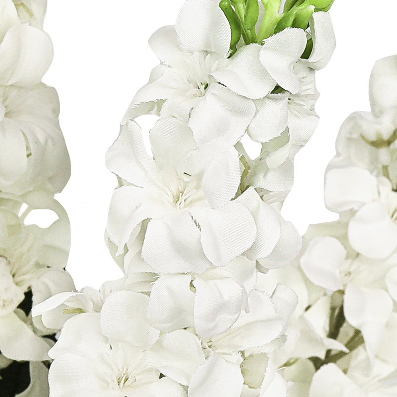Bouquet de tiges de fleurs artificielles, Blanc