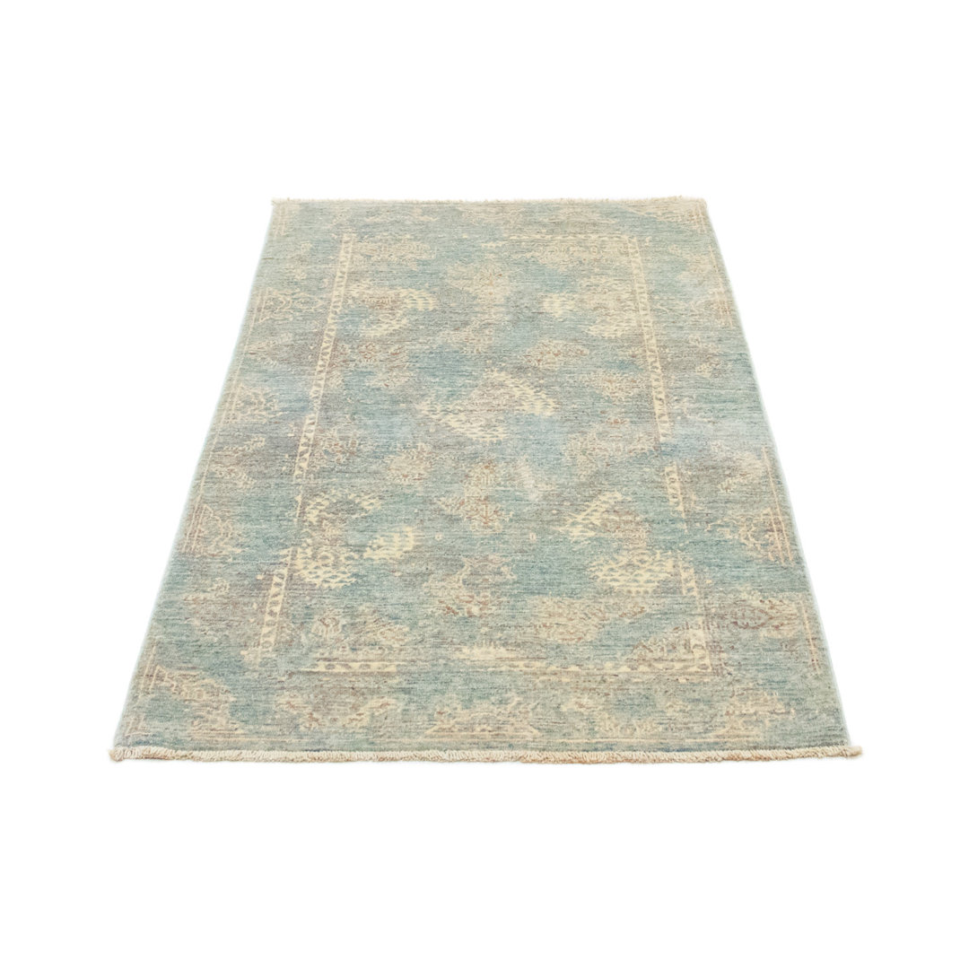 Handgeknüpfter Allisson Teppich – 154 x 80 cm – Blau/Beige