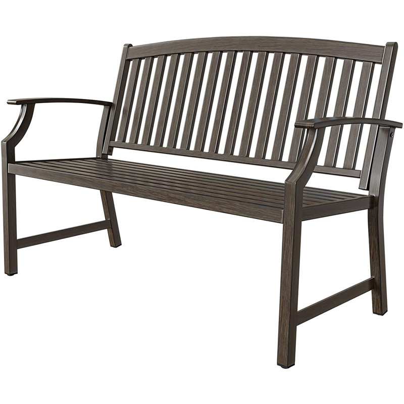 Trendarius Aluminum Garden Bench, Northwoods Brown