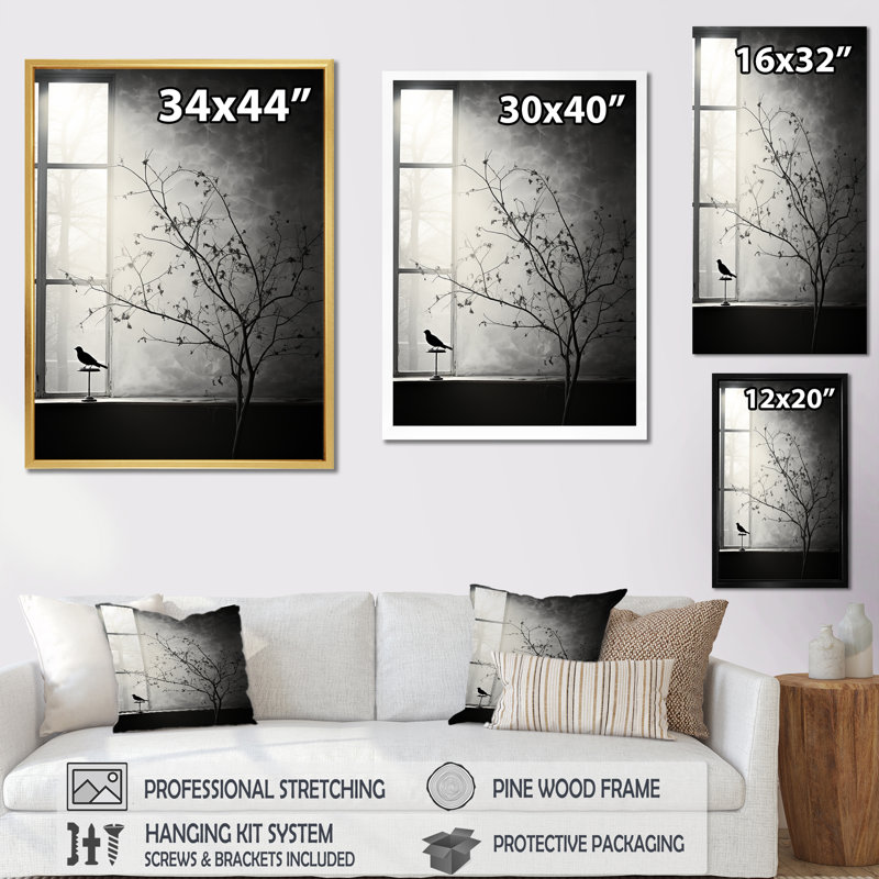 " Tree Lined Dreams II ", Gold Single Picture Framed, 20" H x 12" W x 1" D