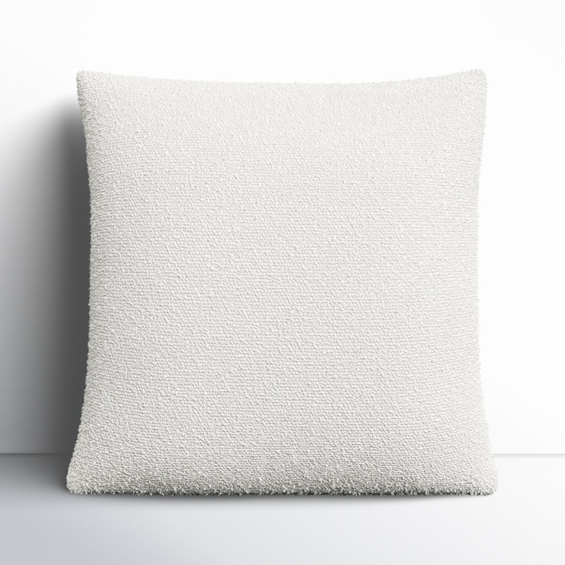 Coussin décoratif Amalfi Boucle, Blanc, Bas, 20 po x 20 po