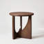 Table d'appoint ovale 100 % bois massif, table basse rustique naturelle aux coins arrondis, idéale pour le salon ou le balcon, 48,5 cm de largeur, profondeur et hauteur adaptées au bureau