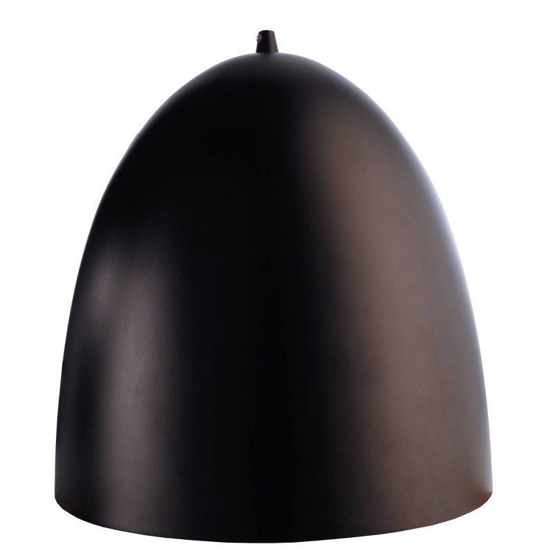 Bell 1-Light Bell Pendant, Black, Black