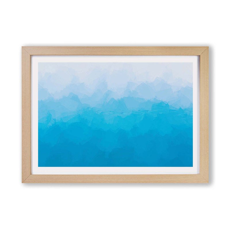 Tranquil Ocean - Framed Print, Oak, 62cm H x 87cm W x 2cm D