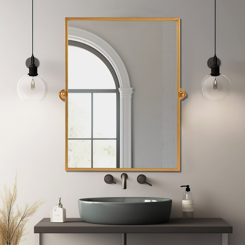 Dimo Metal Mirror, Gold, 36" x 24"