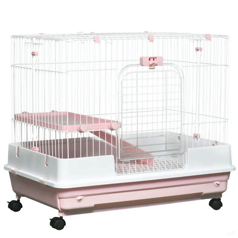 Niche pour animaux avec roulettes, cage pour petits animaux