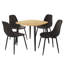 Aspen 5-Piece Casual Dining Set - Compact Square Table & 4 Curved Plastic Chairs-124157550-105508259