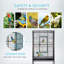 Cage à oiseau avec roulettes 53,6 po Zora-1056031328
