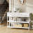 3-Tier Console Table With Charging Station & 3 Fabric Drawers,43.3'' Entryway Table With Storage Drawers And Open Shelves, Narrow Sofa Table With USB Ports And Outlets, Adjustable Feet, And Modern Design For Hallways, Living Rooms, And Small Spaces-1022265188