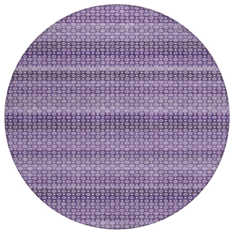 Tapis lavable à rayures 8 po
