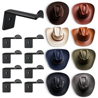Crochets adhésifs 2,8 pouces, support à chapeau Cowboy (paquet de 8)