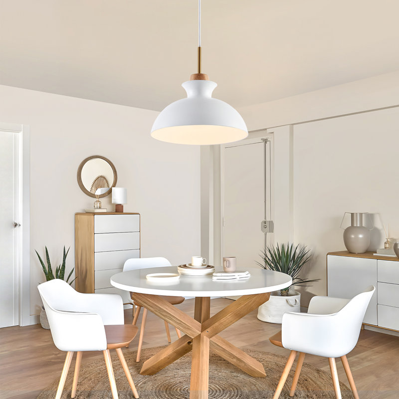 1 - Light Single Pendant, White