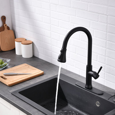 Pull Down Touch Single Handle Kitchen Faucet with Supply Lines