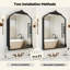 Pharmacie baroque en métal 32 po x 24 po avec miroir et ornements amovibles-1610924378-1616002600