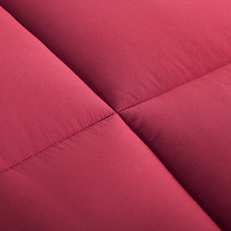 Ensemble d'édredon en microfibre 5/7-pièces , Édredon pour grand lit simple + 4 pièces supplé, Rouge