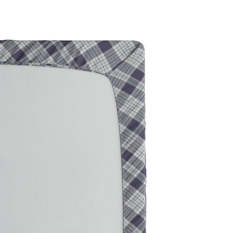 Microfiber Plaid Fitted Sheet, Twin XL Fitted Sheet