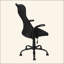 Chaise de bureau, hauteur réglable, pivotante, ergonomique, accoudoirs, bureau d'ordinateur, travail, filet noir, métal noir, contemporain, moderne-1003718346-1003718347