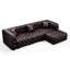Canapé modulaire en cuir synthétique 105,7 po Compression