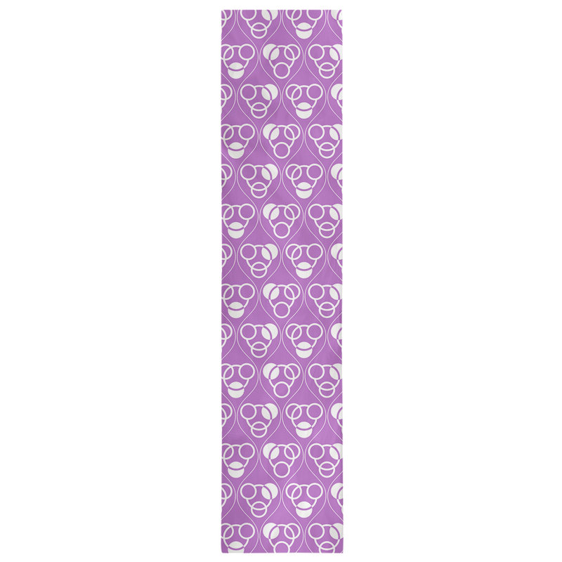 Chemin de table Classic, 16 po x 90 po, Violet / Blanc